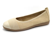 143-13-002 Dames Instappers Ballerina Jana 22106-364 Middenbeige Wijdte H (38)